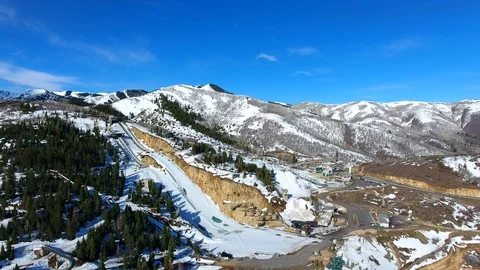 Aerial U.S. Olympic Training Facility Park CIty Utah Stock Footage 106863863