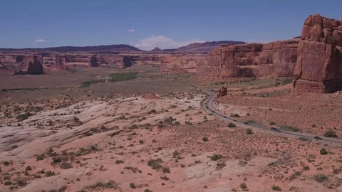Aerial Utah Arches National Park July 2017 Sunny Day 4K Inspire 2 Stock Footage