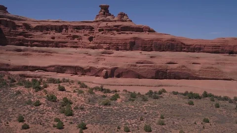 Aerial Utah Arches National Park July 2017 Sunny Day 4K Inspire 2 Stock Footage