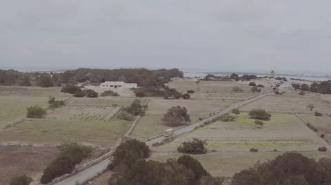 Aerial of van moving on highway Stock Footage 68026002