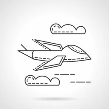 Aerial vehicle thin line vector icon Stock Illustration