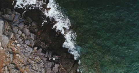 Aerial veiw seaside  from the top Stock Footage 99598331
