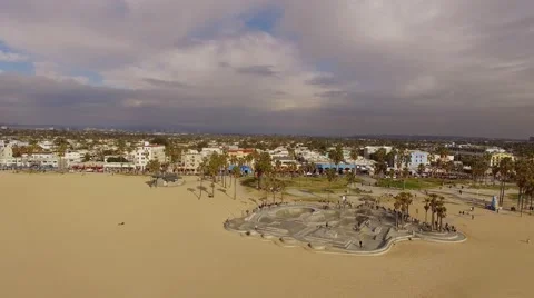 Aerial Venice Beach in Los Angeles Stock-Footage 58652953