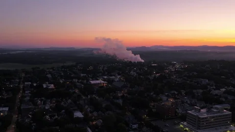 Aerial Vermont Burlington July 2017 Sunrise 4K Inspire 2 Stock Footage