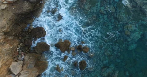 Aerial vertical shot of cliff. Video stock 60693574