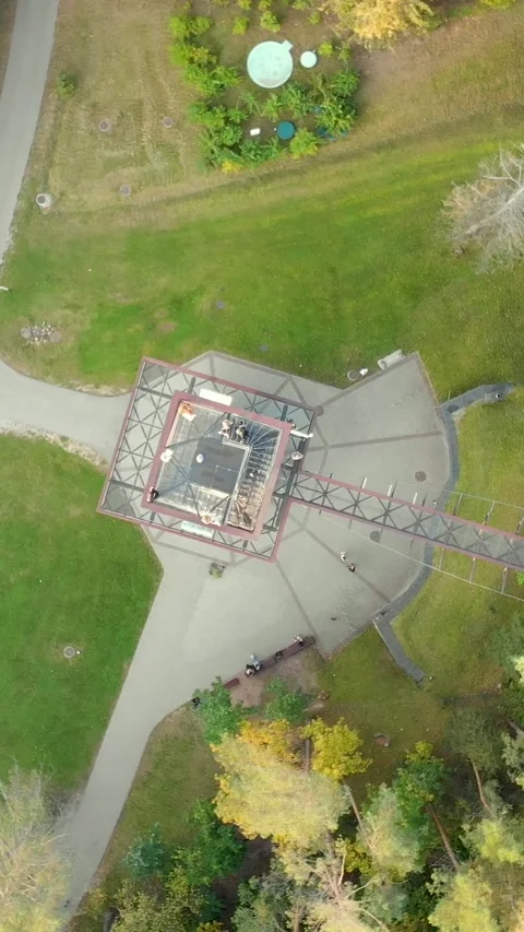 Aerial vertical top-down view of Laju takas. Anyksciai, Lithuania. 스톡 동영상 289795815