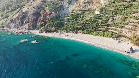 Aerial Video Abstract Ocean Waves and Shoreline Texture Stock Footage 341489678