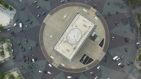 Aerial video of the Arc de Triomphe in Paris, Drone Shoot, Footage Stock Footage 135665348