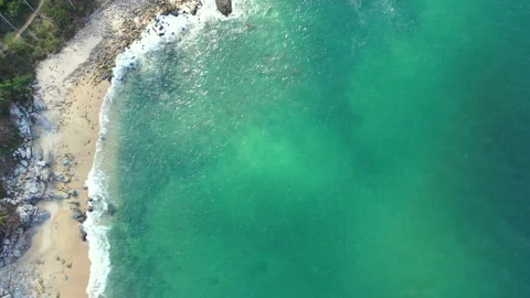 Aerial video of a beautiful coastline in the tropics Stock Footage
