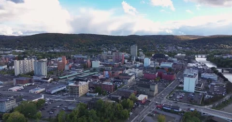 Aerial video of Binghamton New York ups Stock Video Pond5