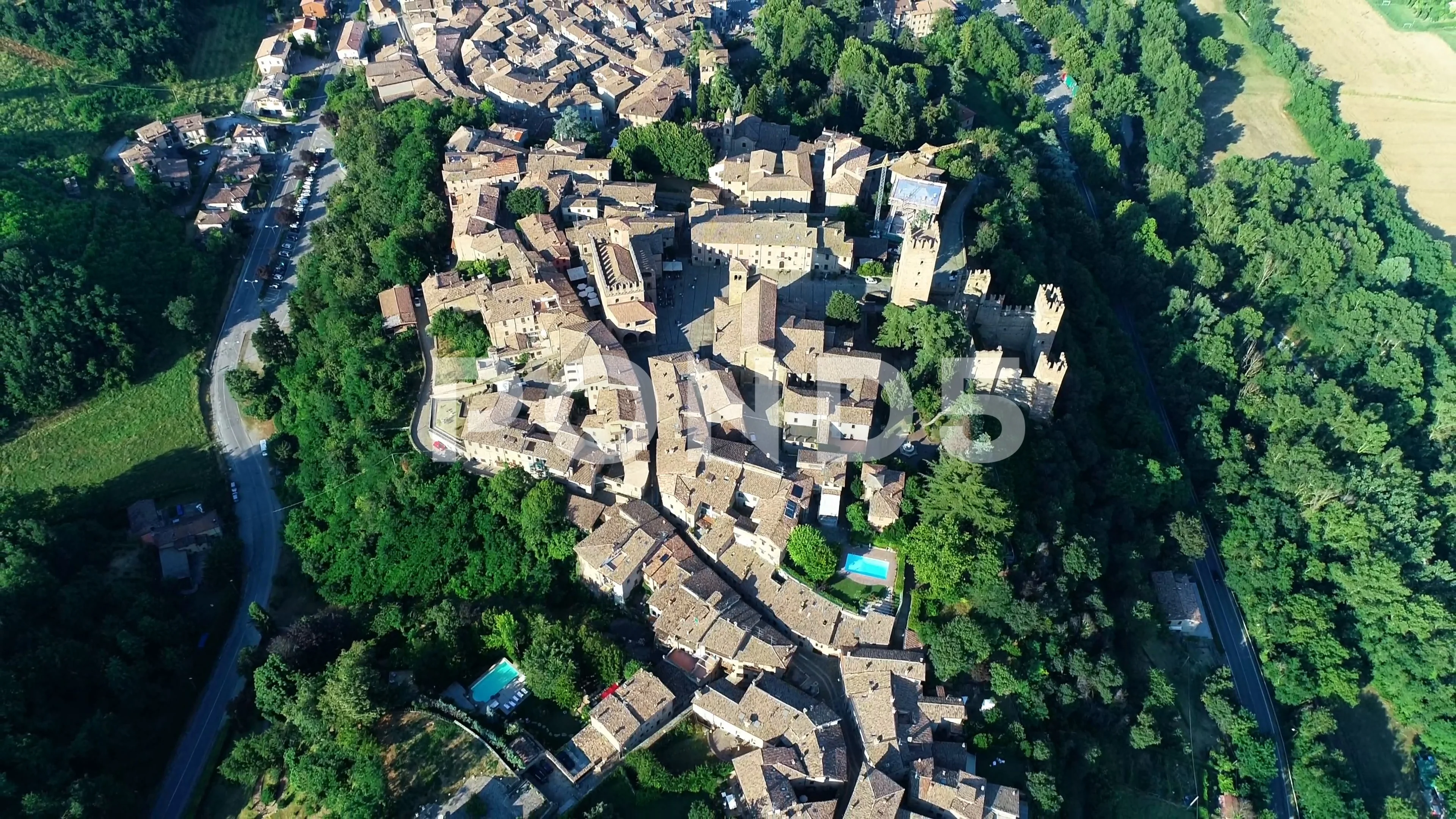 Aerial Video Of Castell Arquato Medieva Stock Video Pond5