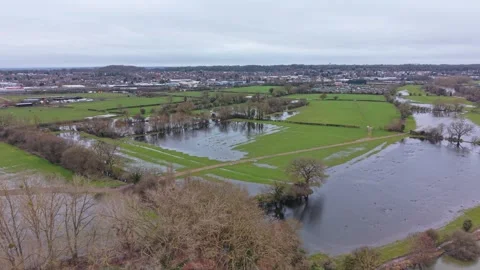 Aerial Video of Caversham Heights in Reading UK Stock Footage 329397157