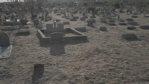 Aerial video of a cemetery Stock Footage 188978281