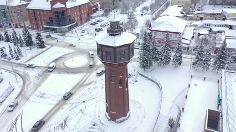 Aerial video of the city of Beloretsk Video stock 119478366