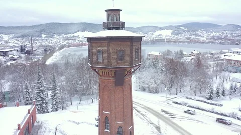 Aerial video of the city of Beloretsk Video stock 119478813