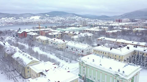 Aerial video of the city of Beloretsk Video stock 119479738