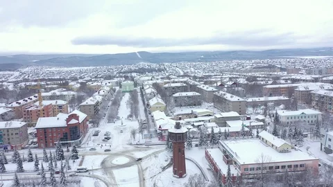 Aerial video of the city of Beloretsk Video stock 119481131