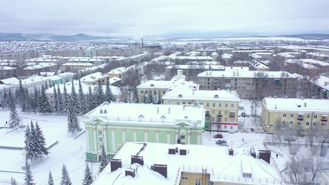 Aerial video of the city of Beloretsk Video stock 119481220