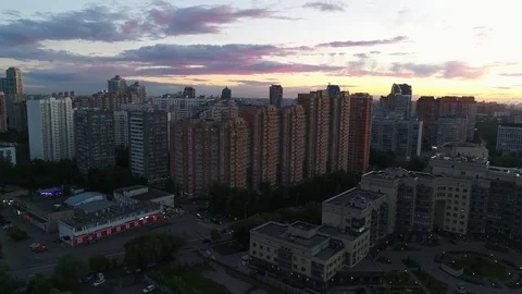 Aerial video of the city Stock Footage 77244637