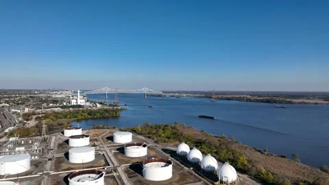 Aerial Video of Commodore Barry Bridge Stock Footage 166716843