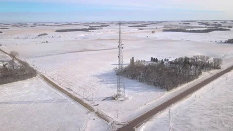 Aerial video of communications tower Video stock 169555639