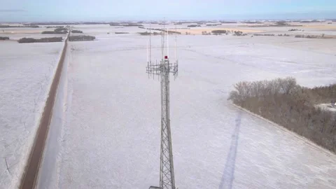 Aerial video of communications tower Video stock 169555695