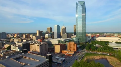 Aerial video Downtown Oklahoma City 2 Stock Footage