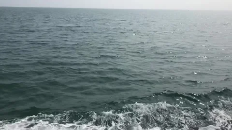 Aerial Video of Dramatic Ocean Waves and Ships Stock Footage 319611465