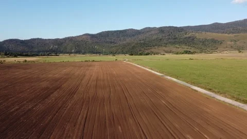 Aerial video of drone flight over agricultural fields in Croatia, Europe. Stock Footage 284625941