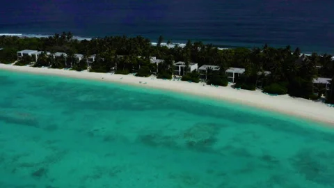 Aerial video of a drone flying over a picturesque beach Stock Footage 243086344
