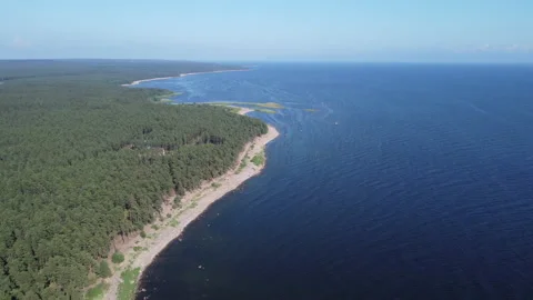Aerial video from a drone over the coast Stock Footage 160480341