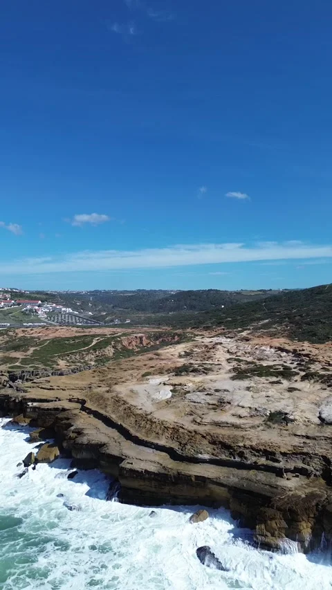 Aerial video of Ericeira Stock Footage 304517618
