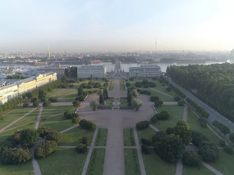 Aerial video of the Field of Mars. Stock Footage 80481794