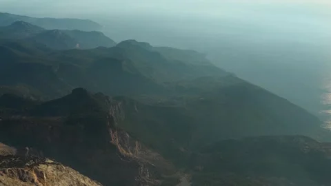 Aerial Video high altitude view Babadag mountain Oludeniz Turkey 库存影片 341283981
