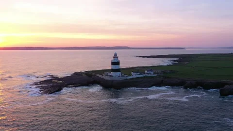 Aerial Video of Hook Lighthouse, County Wexford, Irelandhook Stock Footage 310045465