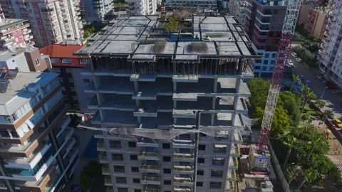 Aerial Video of Housing Development Close to Shoreline Stock Footage 343359346