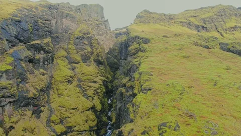 Aerial video of Iceland dramatic mountain landscape. Stock Footage 125580375