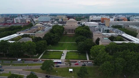 Aerial video MIT School of Architecture and Planning Boston Stock Footage 80480279