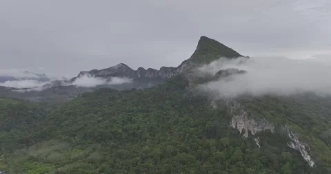 Aerial Video of Mount Baling druring Sunrise Stock Footage 229932597