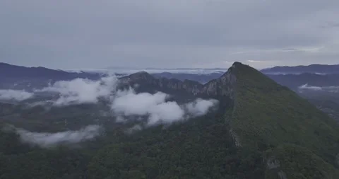 Aerial Video of Mount Baling druring Sunrise Stock Footage 229932625