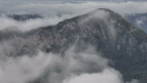 Aerial Video of Mount Baling druring Sunrise Stock Footage 229932645