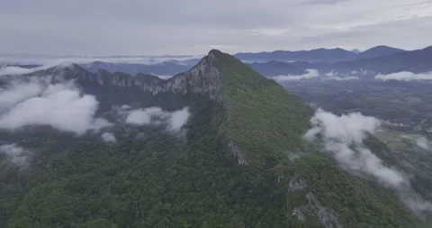 Aerial Video of Mount Baling druring Sunrise Stock Footage 229932673