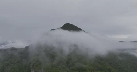 Aerial Video of Mount Baling druring Sunrise Stock Footage 229932979