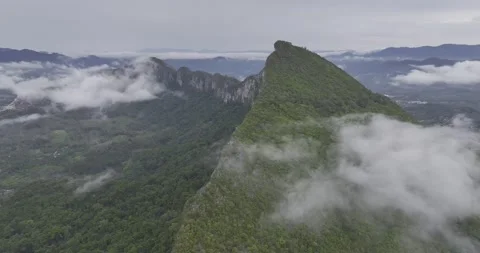 Aerial Video of Mount Baling druring Sunrise Stock Footage 229933086