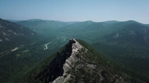 Aerial video of mountain Stock Footage 94878520