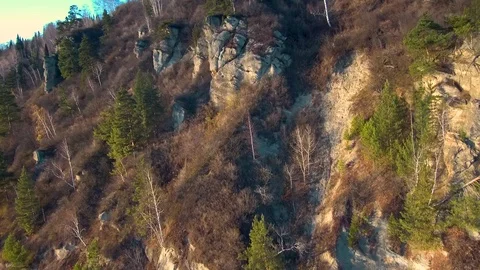 Aerial video of the mountain Video stock 103297351