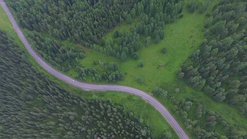 Aerial video in a mountain range, with a drone. Stock Footage 96351336