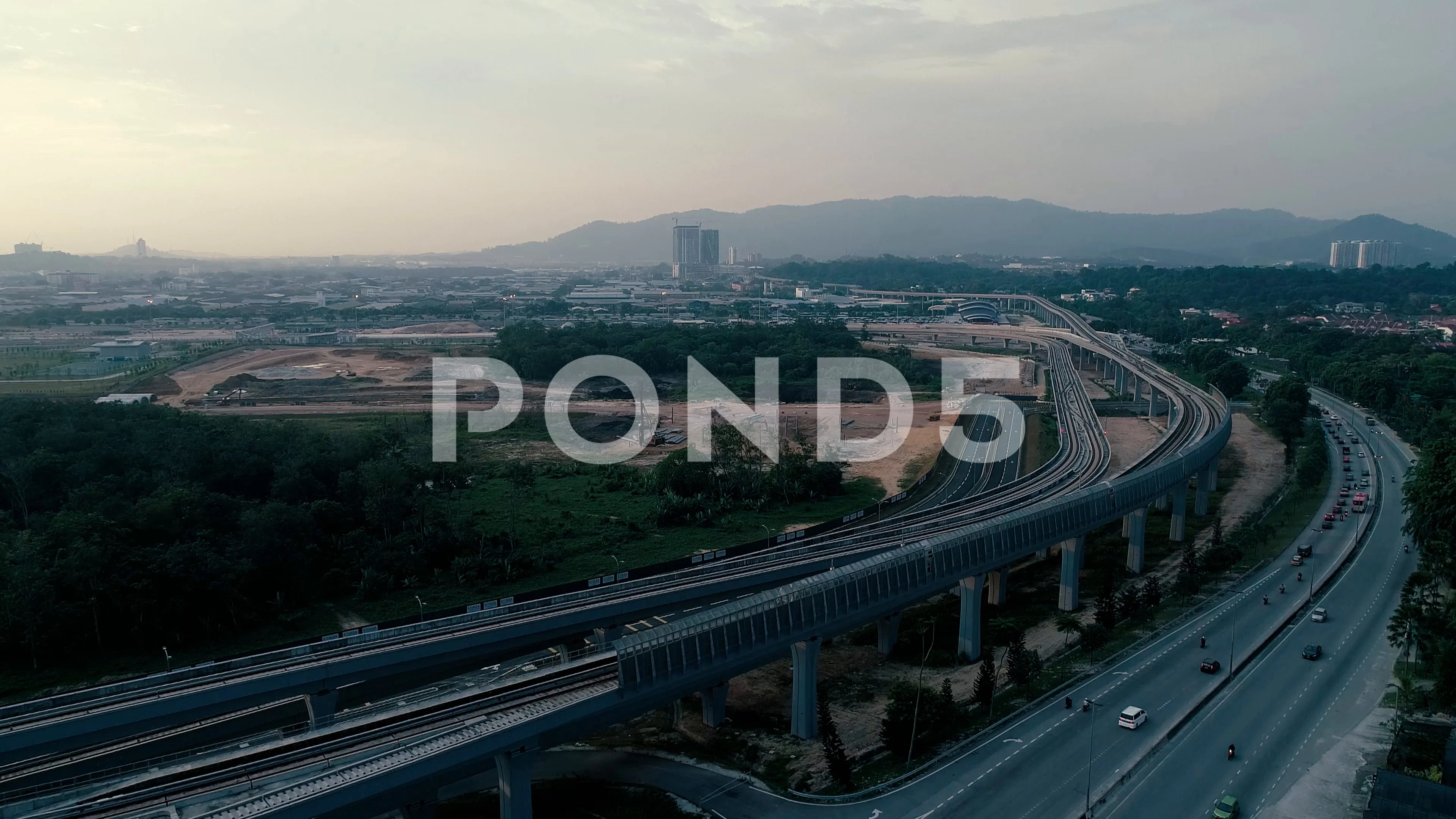 Aerial Video Of Mrt Kwasa Damansara Mal Stock Video Pond5