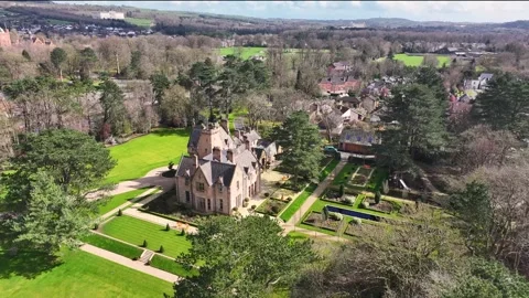 Aerial video of Ormiston House in East Belfast County Down Northern Ireland 17-0 Stock Footage 273010189