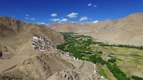 Aerial video over a Buddhist Monastery Stock Footage 82980901